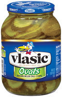 Vlasic Ovals Hamburger Dill Chips Pickles 46 Fl Oz Jar