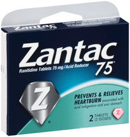 Zantac 75® Ranitidine Acid Reducer 75 mg Tablets 2 ct Box
