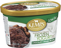 Kemps Chocolate Caramel Brownie Low Fat Frozen Yogurt 1.5 Qt Carton