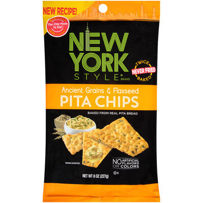 New York Style® Ancient Grains & Flaxseed Pita Chips 8 oz. Bag
