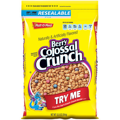 Malt-O-Meal® Berry Colossal Crunch® Cereal 12.5 oz. ZIP-PAK®