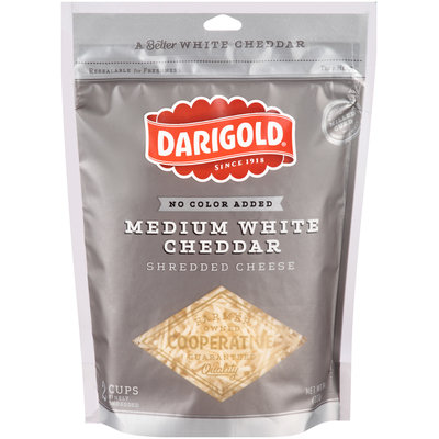 Darigold® Medium White Cheddar Shredded Cheese 8 oz. Bag