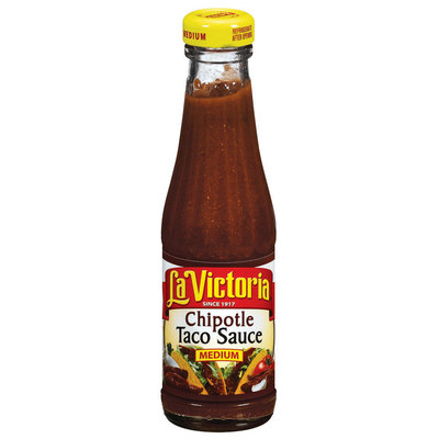 La Victoria® Medium Chipotle Taco Sauce 8 oz. Glass Bottle