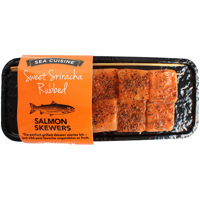 Sea Cuisine® Sweet Sriracha Rubbed Salmon Skewers 8 oz. Tray