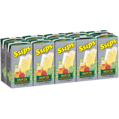 Ssips® Green Tea with Honey & Ginseng 10-6 oz Cartons