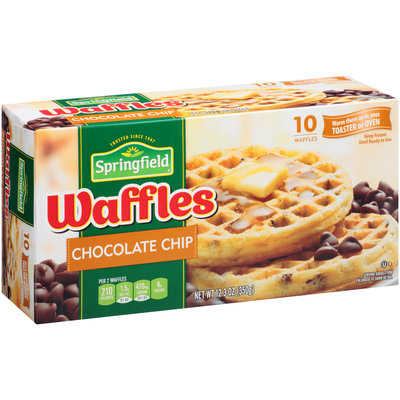 Springfield® Chocolate Chip Waffles 12.3 oz. Box