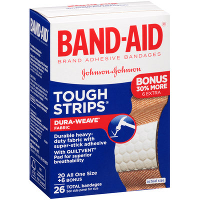 Band-Aid® Brand Tough Strips® All One Size Adhesive Bandages 26 ct Box