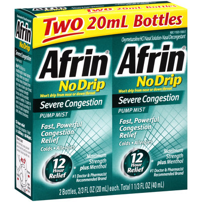 Afrin® No Drip Severe Congestion Nasal Decongestant Pump Mist 1.33 fl. oz. Box