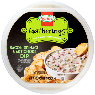 Hormel™ Gatherings™ Bacon, Spinach, Artichoke Dip 20 oz. Tub