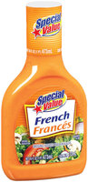Special Value French Dressing 16 Oz Plastic Bottle