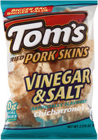 Tom's® Fried Pork Skins Vinegar & Salt 2.38 oz. Bag