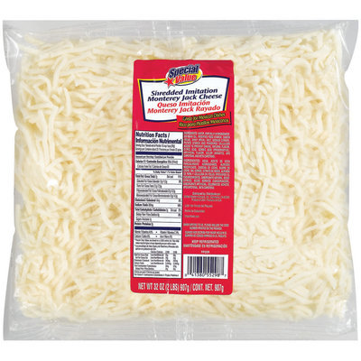Special Value Shredded Imitation Monterey Jack Cheese 32 Oz Bag