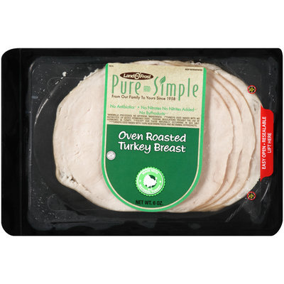 Land O' Frost® Pure and Simple Oven Roasted Turkey Breast 6 oz. Pack