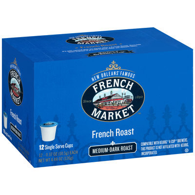 French Market™ Medium-Dark Roast French Roast Coffee Single Serve Cups 12 ct Box