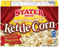 Stater Bros. Kettle Corn 3 Ct Microwave Popcorn 10.5 Oz Box