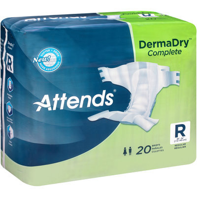 DDC25 Attends® DermaDry™ Complete Regular Briefs, 20 count