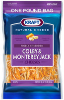 Kraft Finely Shredded Colby & Monterey Jack Cheeses 16 oz. ZIP-PAK®
