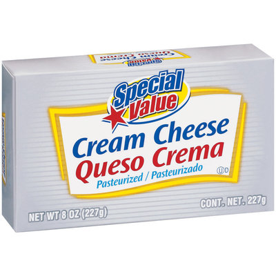 Special Value Pasteurized Cream Cheese 8 Oz Box