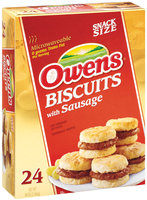 Owens Biscuits W/Sausage Snack Size Sandwiches