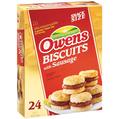 Owens Biscuits W/Sausage Snack Size Sandwiches