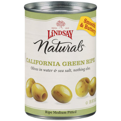 Lindsay Naturals California Green Ripe Olives 6 Oz Pull-Top Can