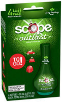 Scope Outlast Mouthwash To Go Long Lasting Mint Flavor Mouthwash 4 ct Pack