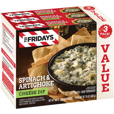 TGIFriday's® Spinach & Artichoke Cheese Dip 3 ct Box