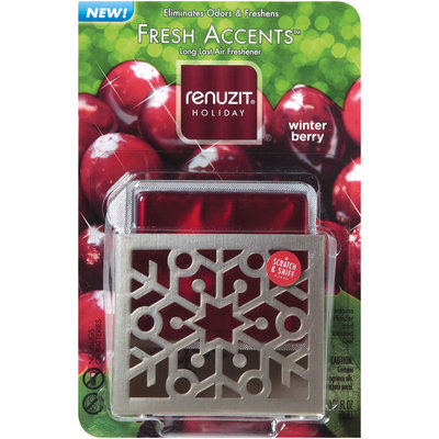Renuzit® Fresh Accents™ Holiday Winter Berry Air Freshener Gel & Holder 0.27 Oz