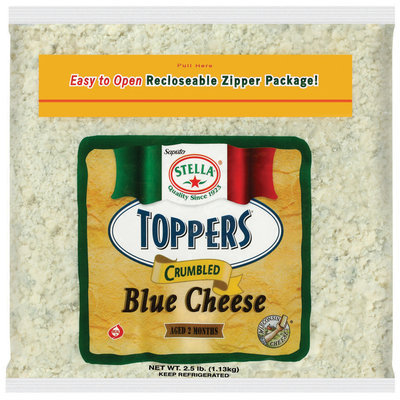 Stella® Toppers® Blue Cheese Crumbled Cheese 2.5 Lb Bag