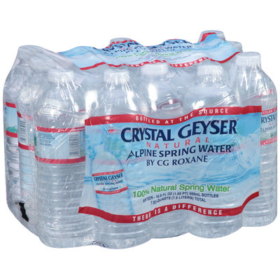 Crystal Geyser® Natural Alpine Spring Water® by CG Roxane, 15-16.9 fl. oz. Bottles