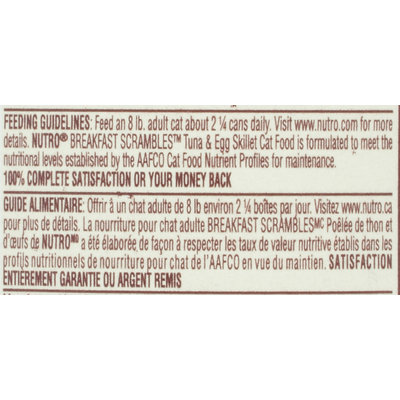 Nutro® Breakfast Scrambles™ Adult Tuna & Egg Skillet in Savory Sauce Cat Food 3 oz. Can