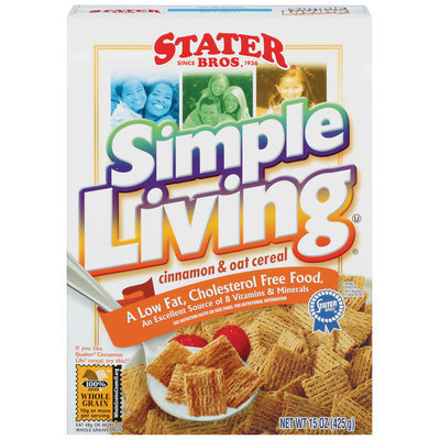 Stater Bros. Simple Living Cinnamon & Oat Cereal 15 Oz Box