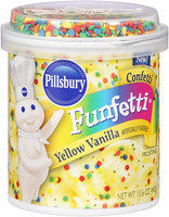 Pillsbury Funfetti® Confetti Yellow Vanilla Frosting 15.6 oz. Canister
