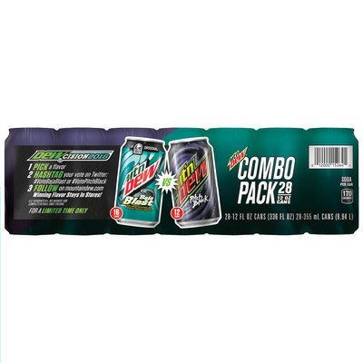 Mountain Dew® Combo Pack Baja Blast® and Pitch Black® Soda 28-12 fl. oz. Cans