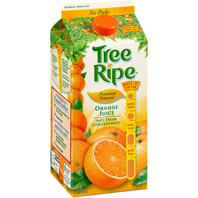 Tree Ripe® Premium Natural No Pulp Not from Concentrate Orange Juice 1.75L Carton