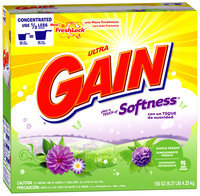 Gain with FreshLock plus a Touch of Softness Simply Fresh Powder Detergent 150 oz. Carton