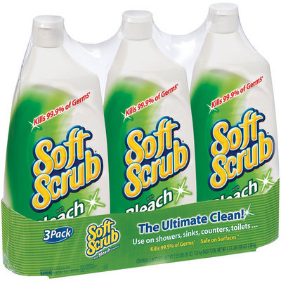 Soft Scrub W/Bleach 36 Oz Cleanser 3 Pk Plastic Bottles