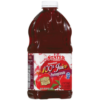 Stater Bros. Pomegranate Unsweetened Juice 64 Fl Oz Plastic Bottle