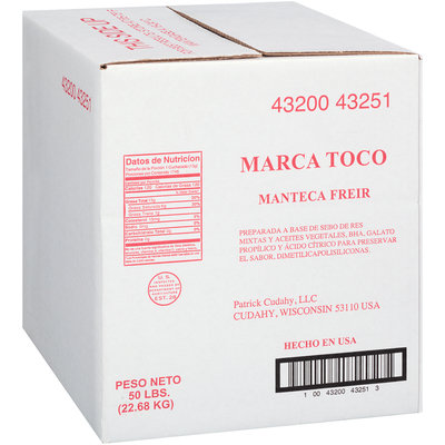 Toco Brand Frying Shortening