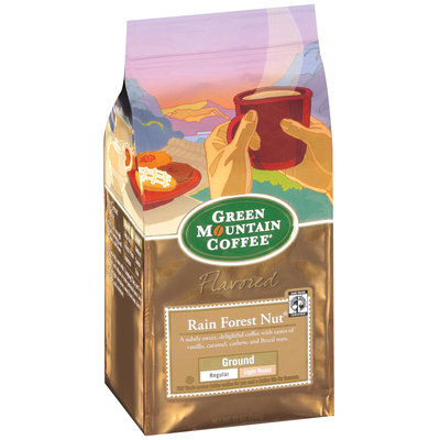 Green Mountain Coffee Roasters Flavored Rain Forest Nut Ground Signature Coffee 12 Oz Stand Up Bag