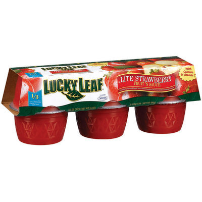Lucky Leaf Lite Strawberry 6 Pk/ Fruit 'n Sauce 4 Oz Cup