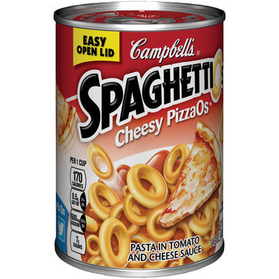 Campbell's SpaghettiOs Cheesy PizzaOs Pasta in Tomato and Cheese Sauce