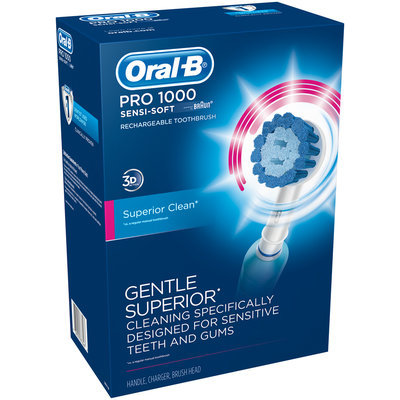 Professional Care Oral-B PRO 1000 Sensi Soft Electric Rechargeable Power Toothbrush Powered by Braun