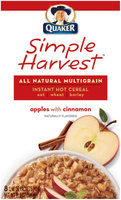 Quaker Life® Apples W/Cinnamon Simple Harvest Instant Multigrain Hot Cereal