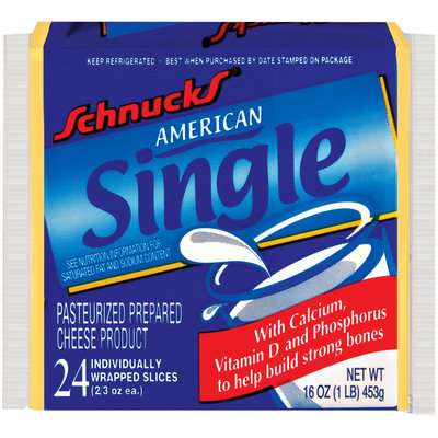 Schnucks American Single Cheese 16 Oz Wrapper