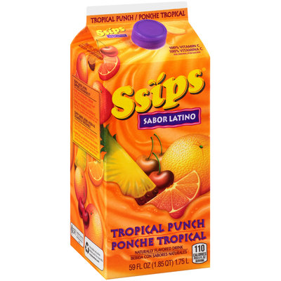 Ssips® Tropical Punch Flavored Drink 59 fl. oz. Carton