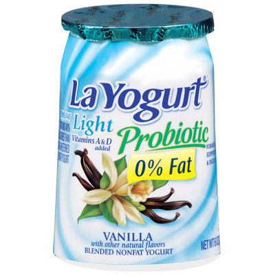 La Yogurt® Light Probiotic Vanilla Blended Nonfat Yogurt 6 oz Cup