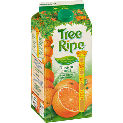 Tree Ripe® Premium Natural with Some Pulp Not from Concentrate Orange Juice 1.75L Carton