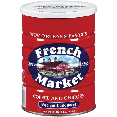 French Market & Chicory Medium-Dark Roast Ground Coffee 16 Oz Canister