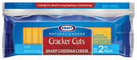 Kraft Natural Cheese Snacks Cheddar Sharp 2% Milk 15 Cuts Cracker Cuts 4.5 Oz Zip Pak
